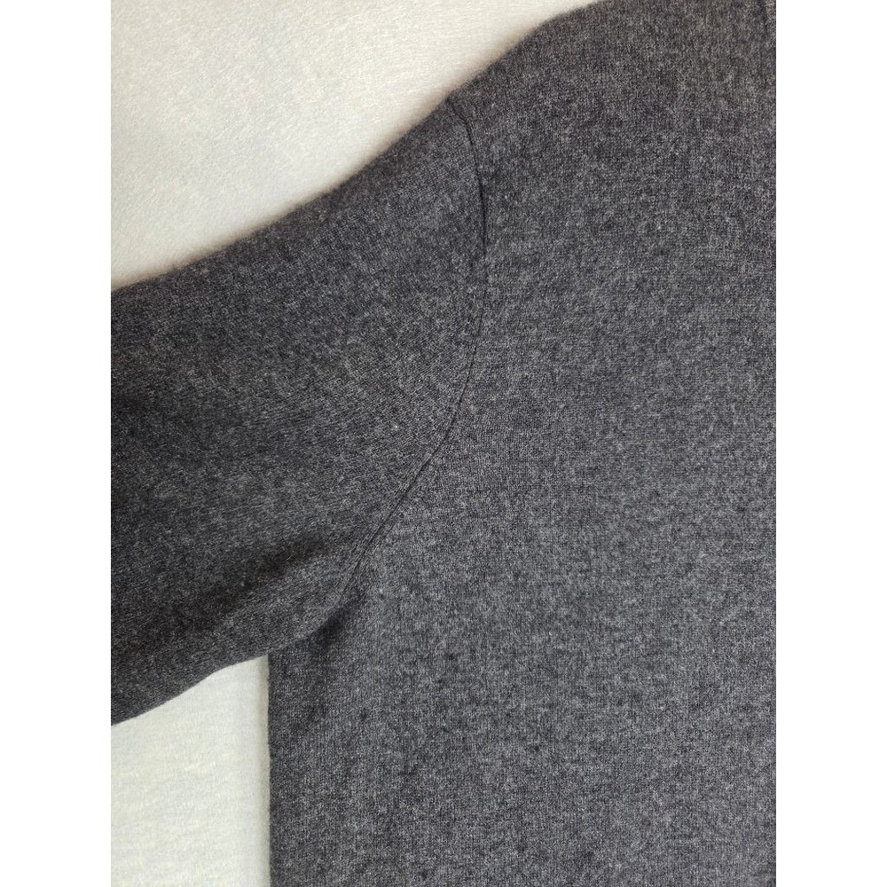 Club Room Mens XXL 100% Cashmere V-Neck Sweater Charcoal Preppy Old Money - Picture 4 of 8